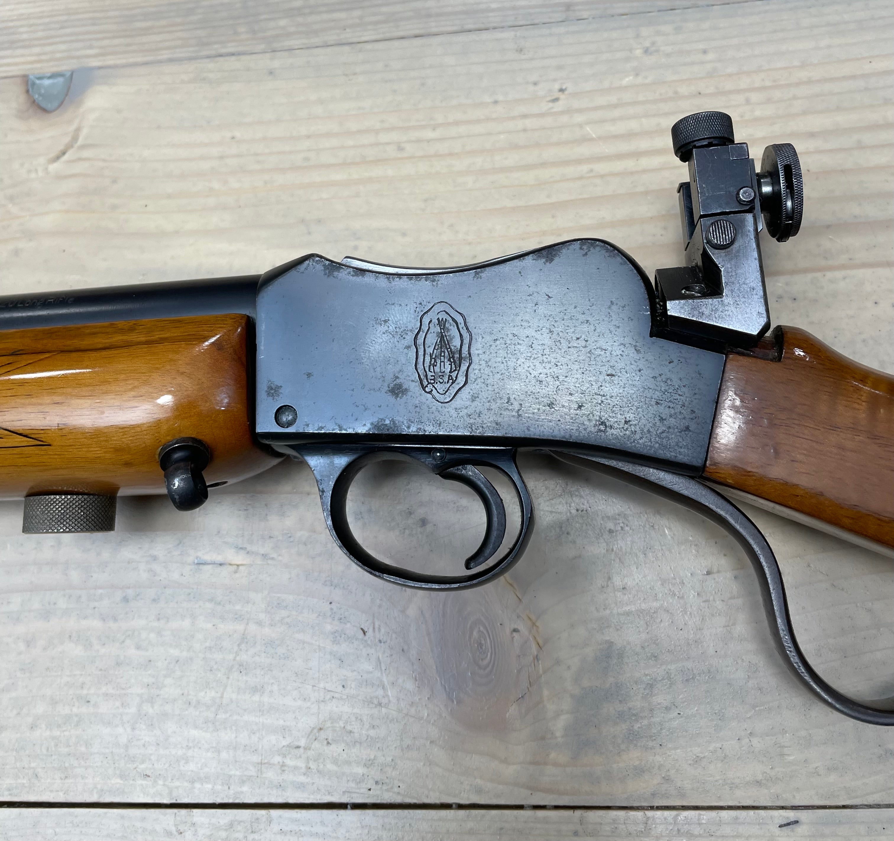 BSA Lever Action .22 LR Rifle with Leather Case