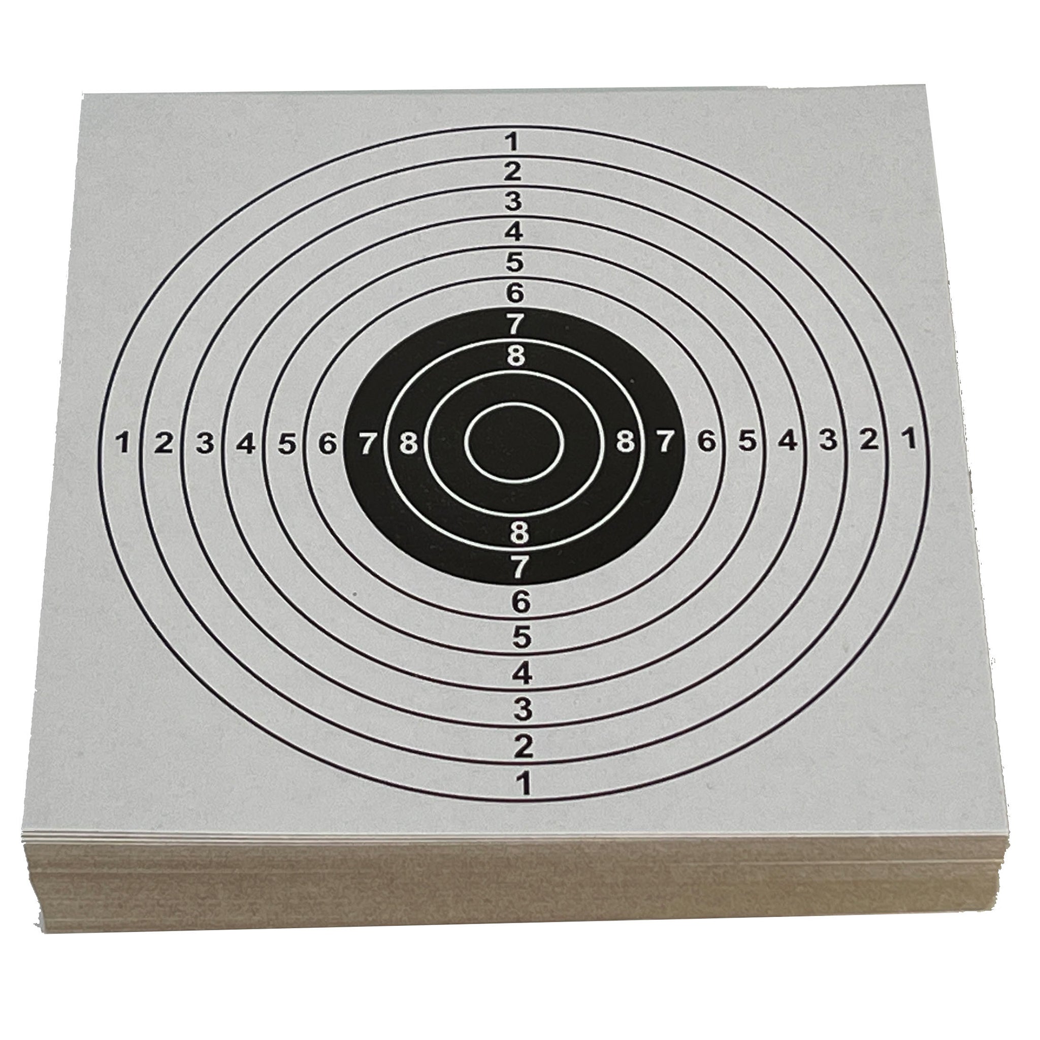 100x 14cm Card Targets Black/White