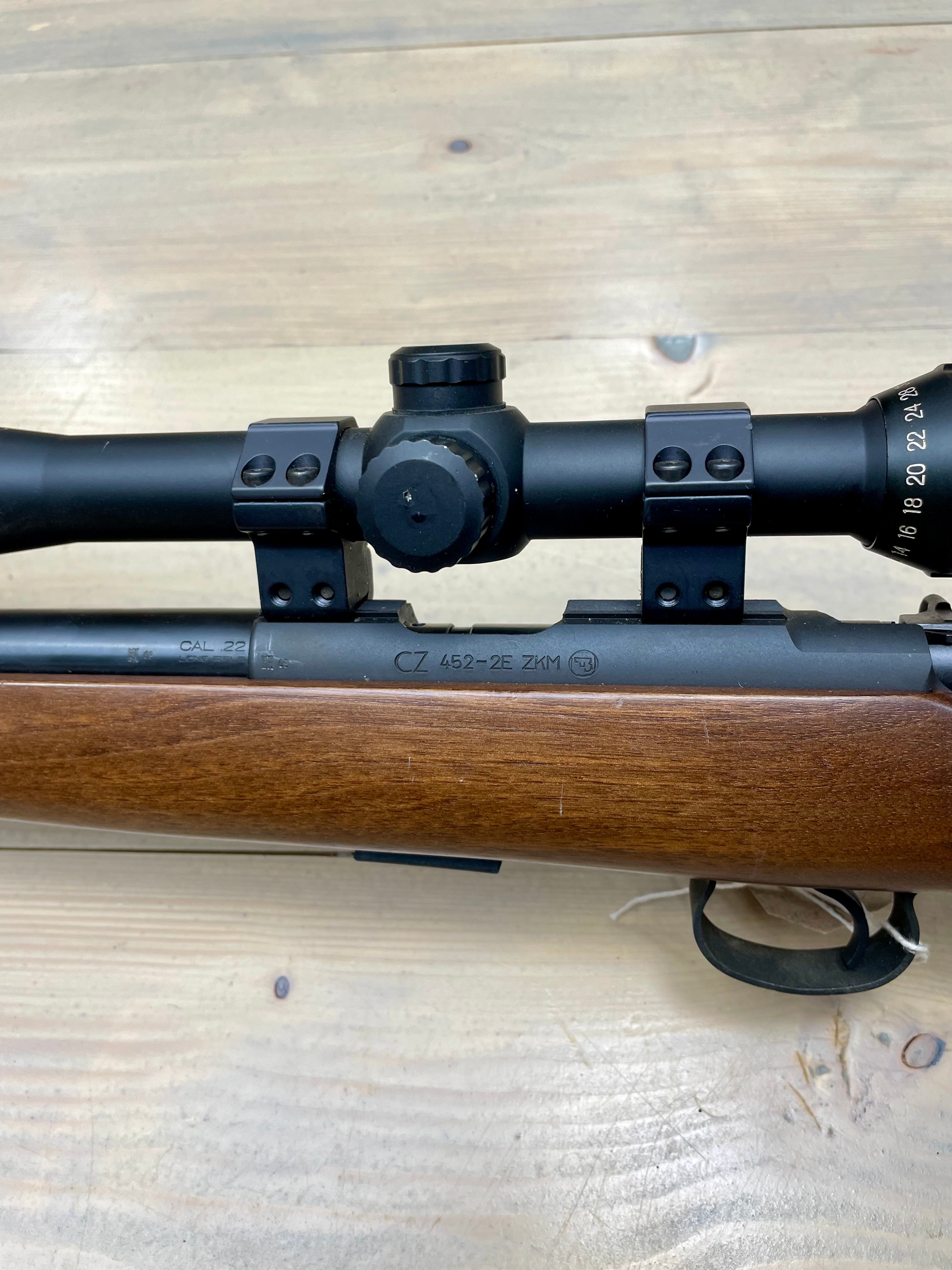 CZ 452-2E ZKM .22 LR Bolt Action Rifle with Nikko Stirling 8-32x44 Scope