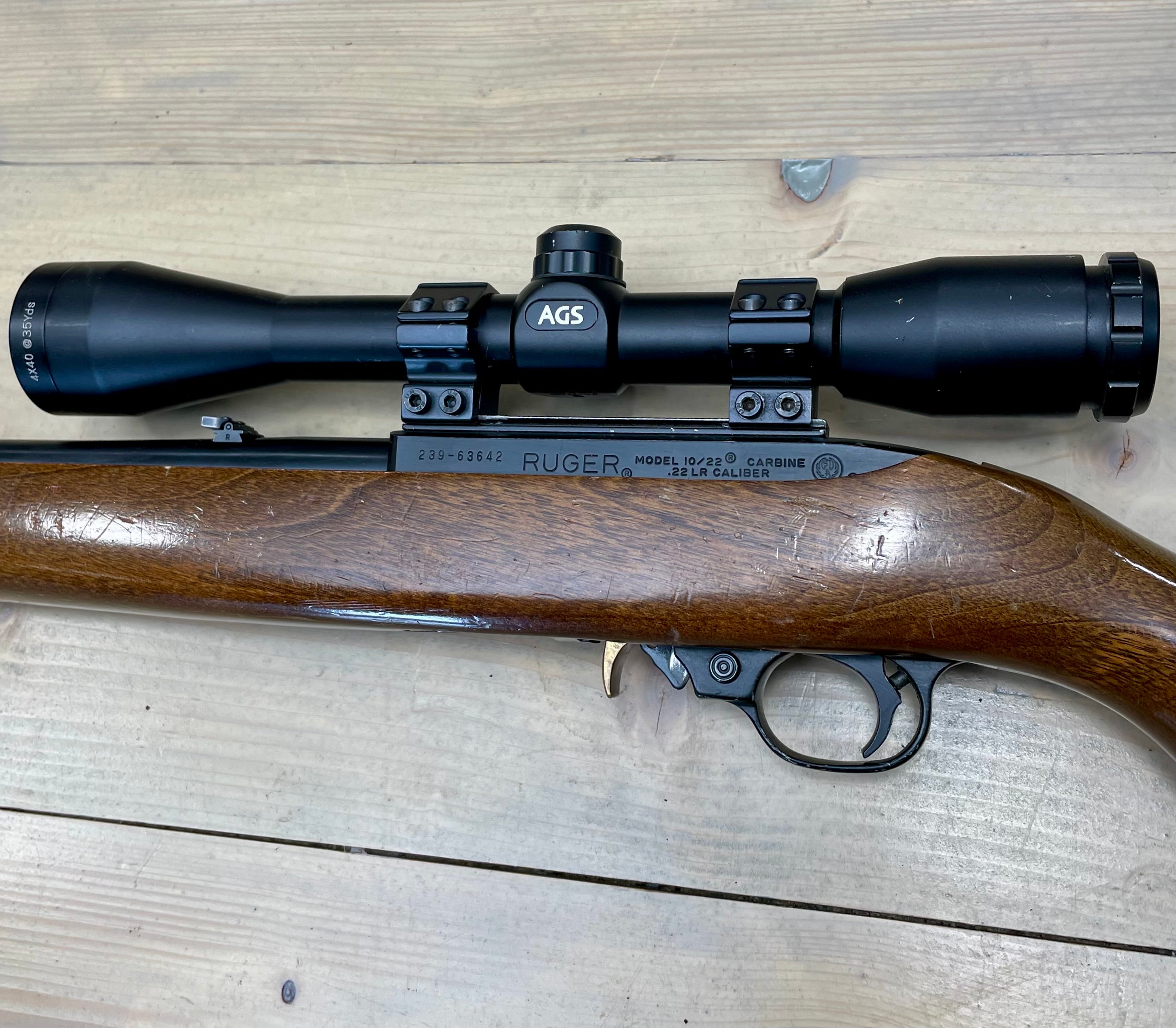 Ruger 10/22 .22 LR Semi Auto Rifle with AGS 4x40 Scope
