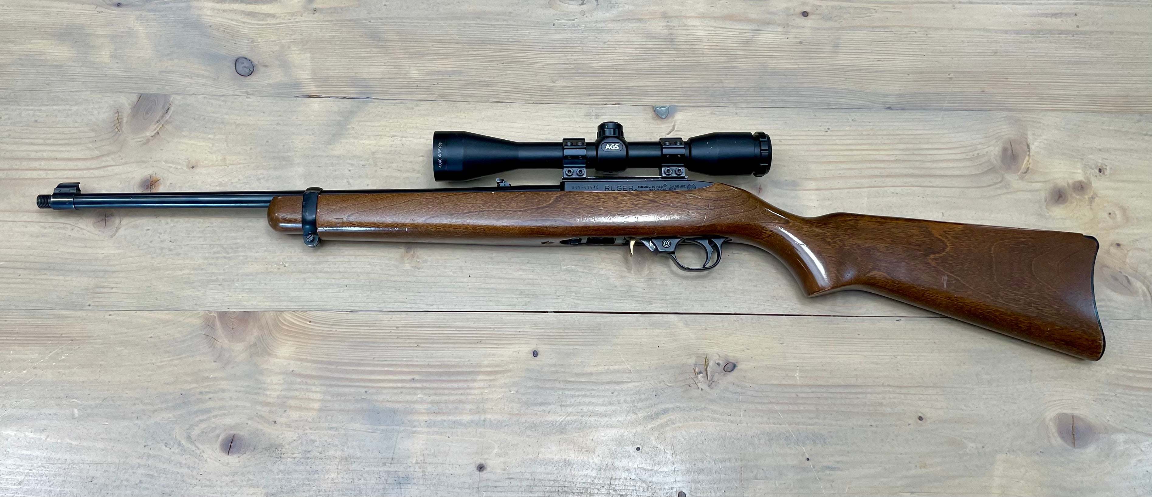 Ruger 10/22 .22 LR Semi Auto Rifle with AGS 4x40 Scope