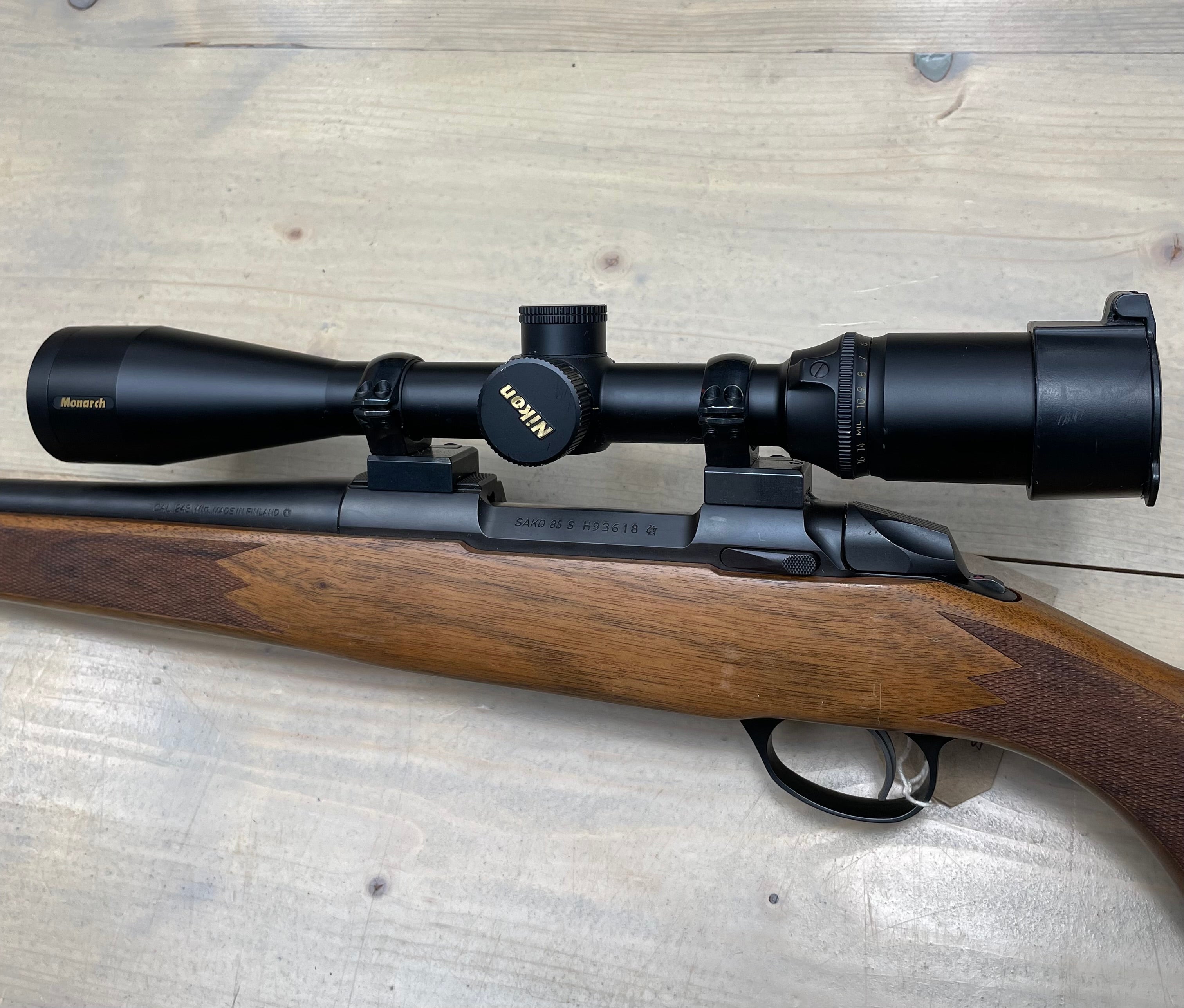 Sako 85 S .243 Win Bolt Action Rifle with Nikon Monarch 4-16x42 Scope
