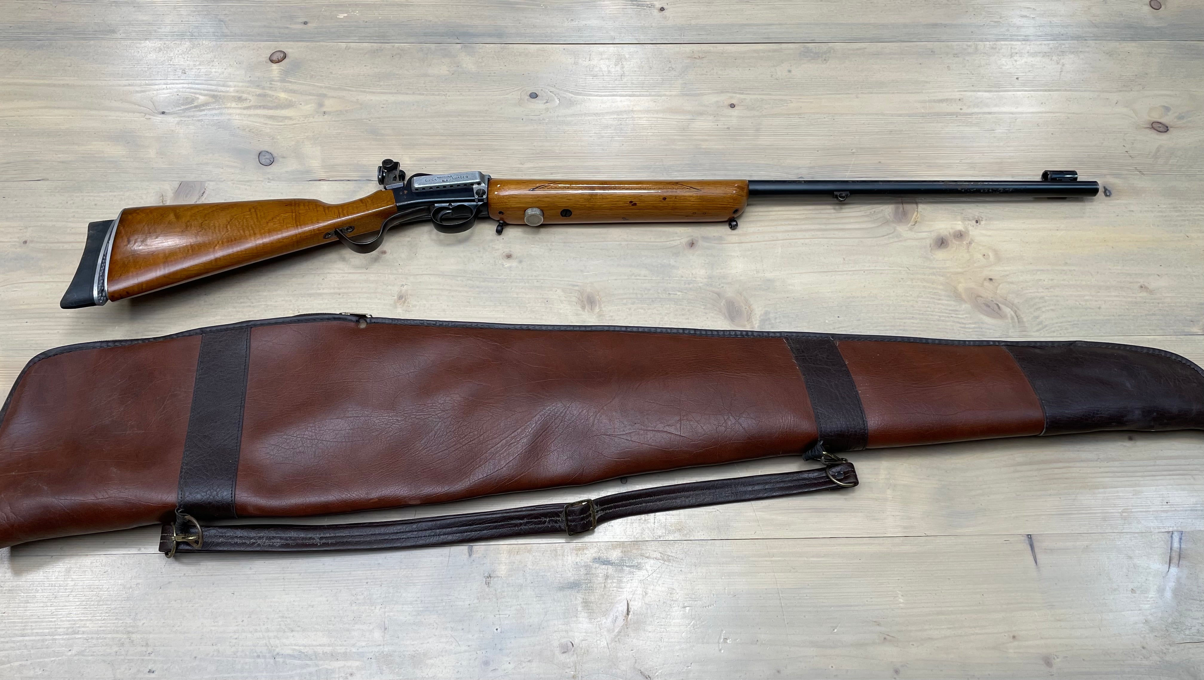 BSA Lever Action .22 LR Rifle with Leather Case