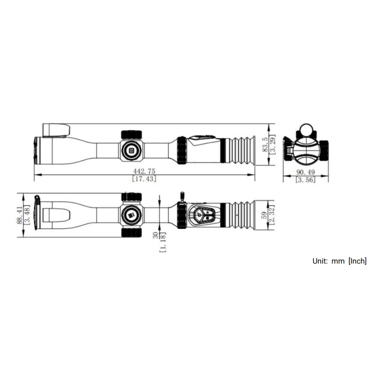 HIKMICRO A50PL Alpex Pro Digital Day and Night Vision Rifle Scope with LRF