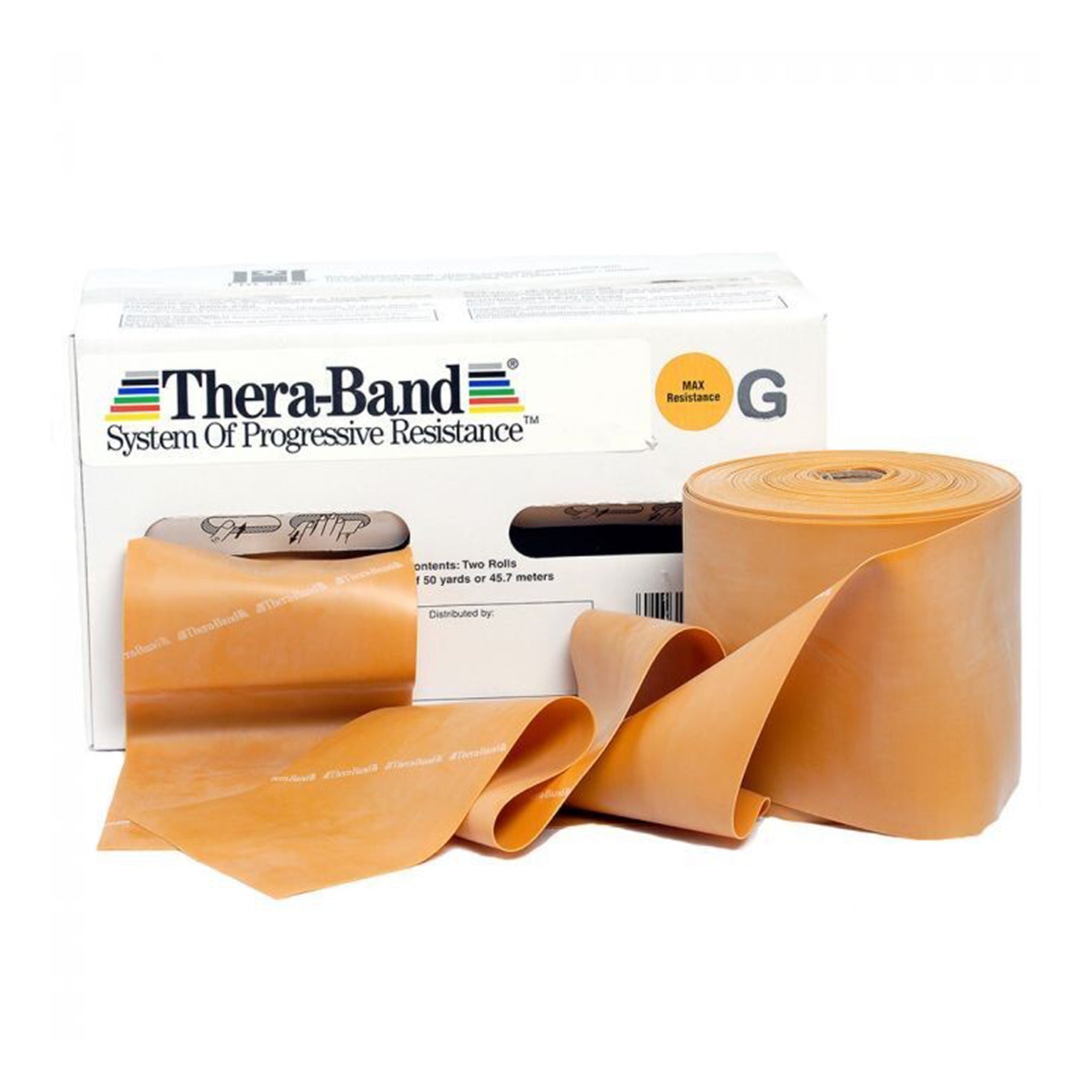 45m Roll of Thera-band GOLD - Maximum Resistance Rubber