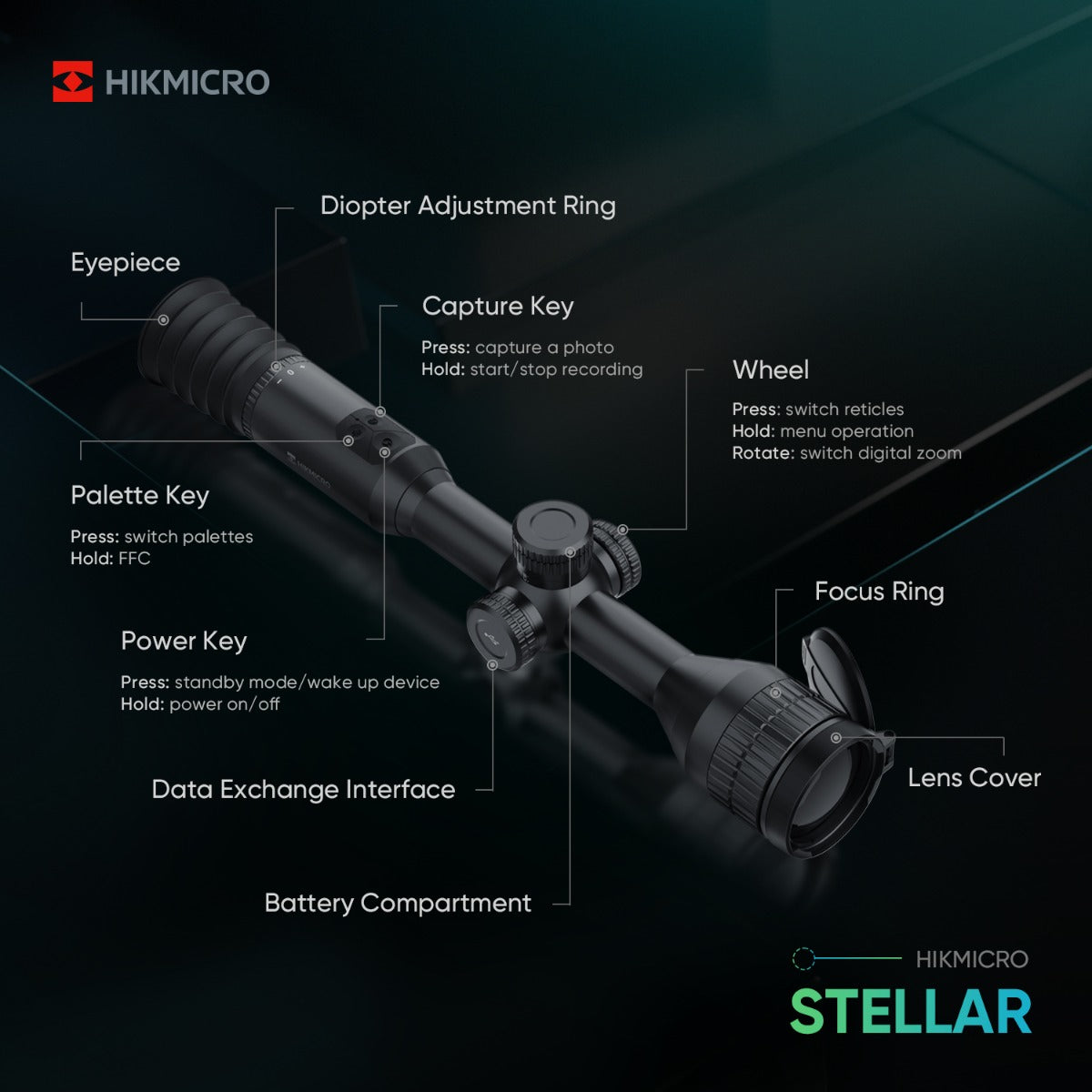 HIKMICRO Stellar 35mm Thermal Rifle Scope - SH35 3.0