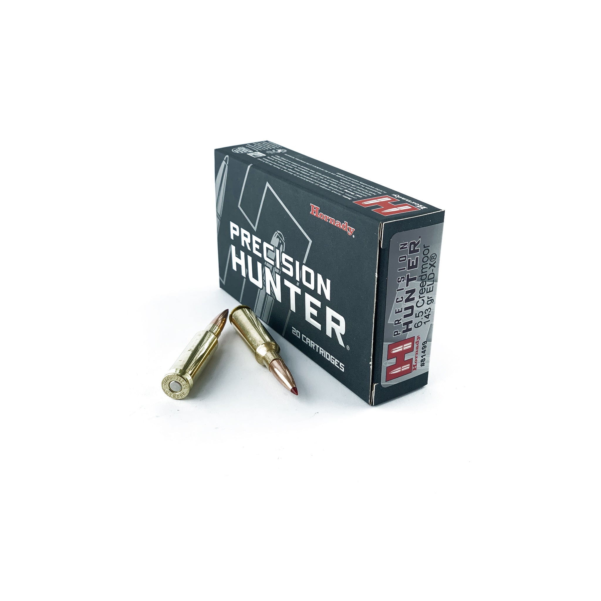 6.5 Creedmoor Ammunition - 143gr ELD-X - Precision Hunter - HORNADY Pack 20